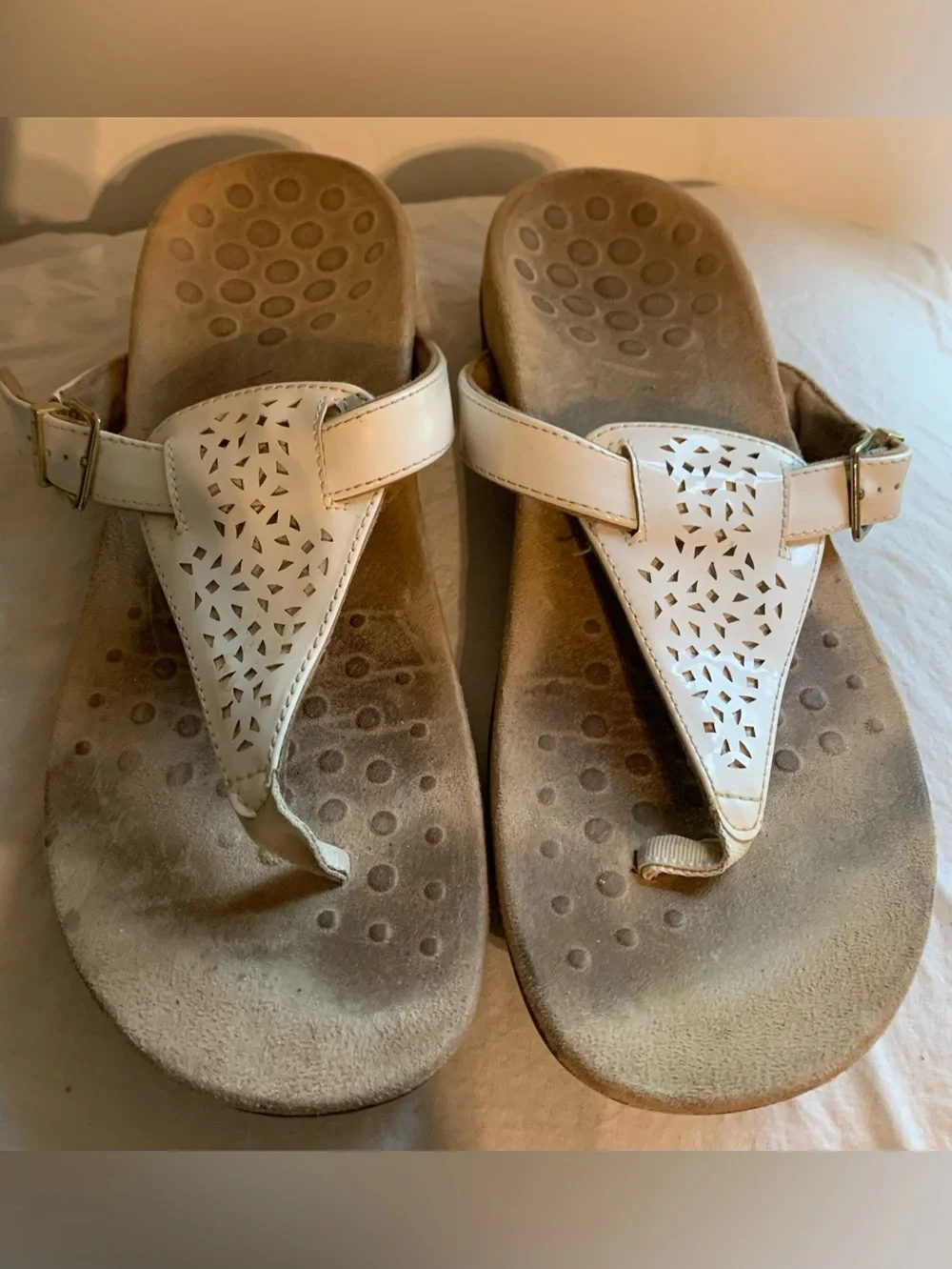 Vionic Sandals Womens Size 8 Tropez Thong Leather Slip On Strap Slide Orthopedic